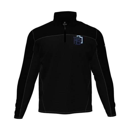 [CUS-DFW-QTRZ-PER-LSL-BLK-AS-LOGO1] Quarter Zip Pullover (Adult S, Black, Logo 1)