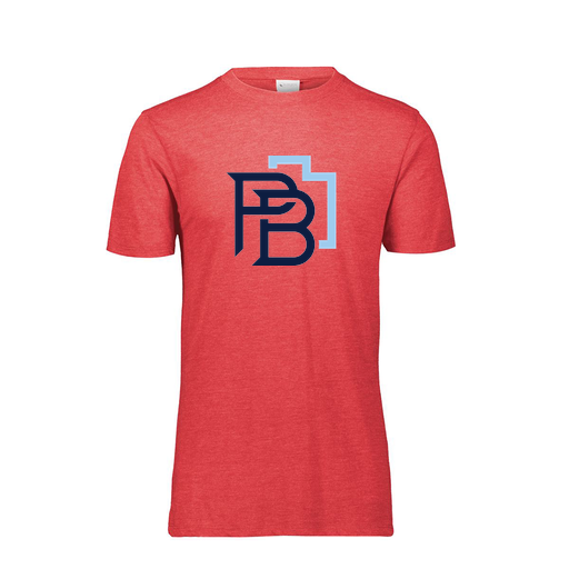 [FTSCUBRD-YS-LOGO1] Decker Youth Tri-Blend T-Shirt - Short Sleeve (Youth S, Red, Logo 1)