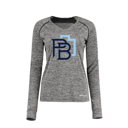 [222770.K94.XS-LOGO1] Ladies Electric Long Sleeve Shirt (Female Adult XS, Black, Logo 1)