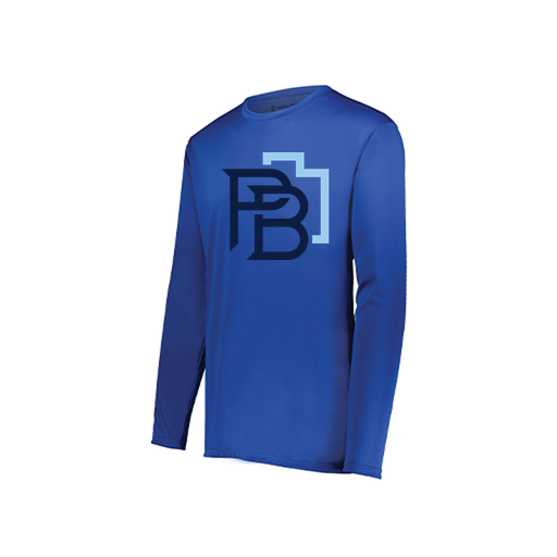 [222822.060.XS-LOGO1] Men's LS Smooth Sport Shirt (Adult XS, Royal, Logo 1)