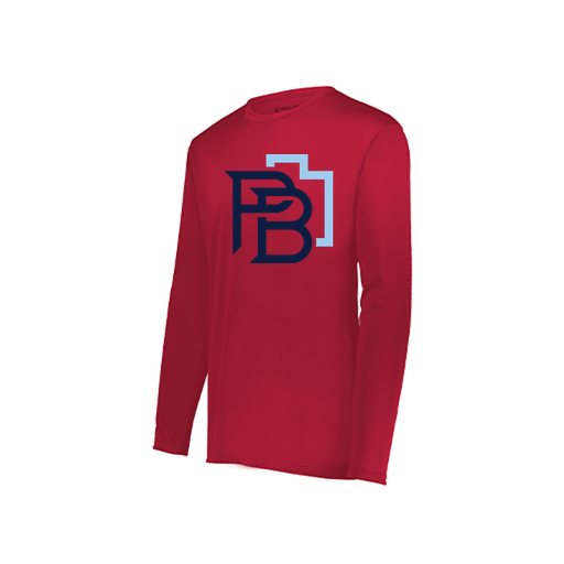 [222822.083.XS-LOGO1] Men's LS Smooth Sport Shirt (Adult XS, Red, Logo 1)