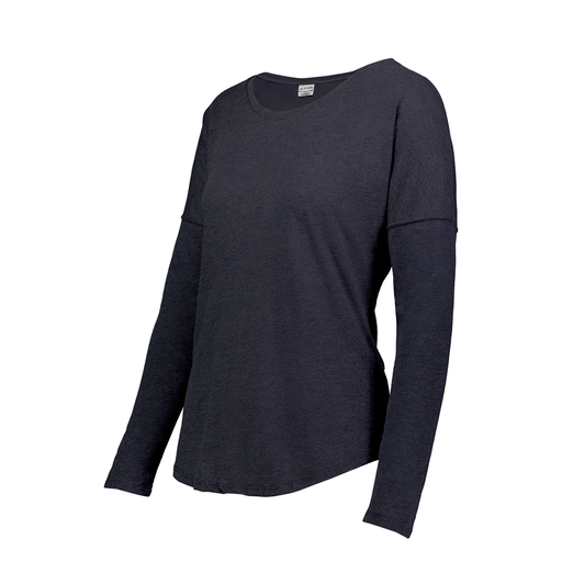 [FTLCUBNV-FAS-LOGO2] Decker Women's Tri-Blend T-Shirt - Long Sleeve (Female Adult S, Navy, Logo 2)