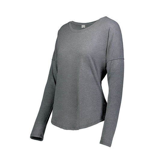 [FTLCUBGY-FAS-LOGO2] Decker Women's Tri-Blend T-Shirt - Long Sleeve (Female Adult S, Gray, Logo 2)
